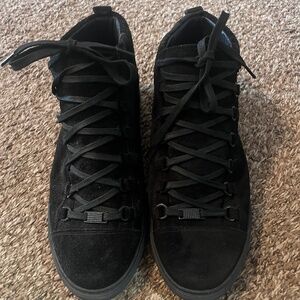 Balenciaga Black Suede High Top Sneaker